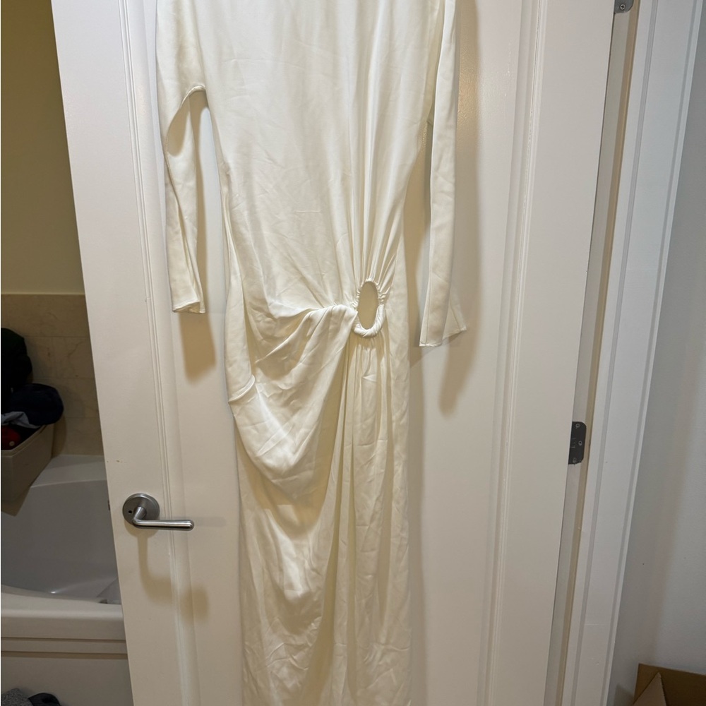 Christopher Esber Cream Long Sleeve Dress